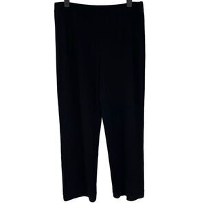 Exclusively Misook Acrylic Wide Leg Knit Pants‎ Women Large Petite Black Comfort